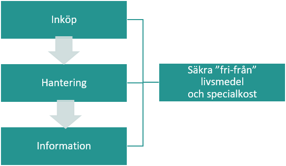 Faktorer som spelar in för att uppnå målet säkra livsmedel.